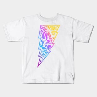 colorful abstract bolt illustration Kids T-Shirt